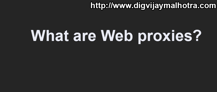Web proxies
